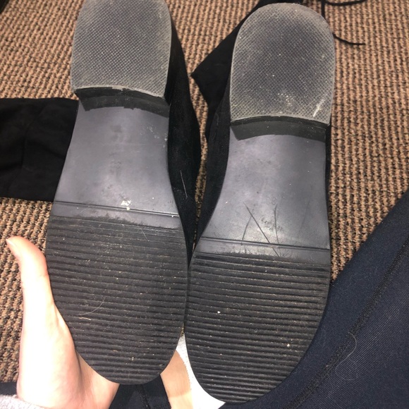 Over the knee suede boots black - Picture 2 of 3